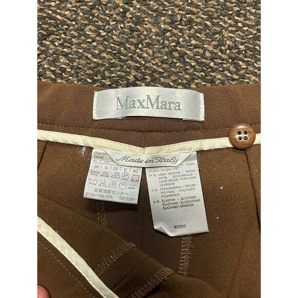 MaxMara Virgin Wool Stretch Pants Made in Italy US Size 6 - Picture 4 of 4